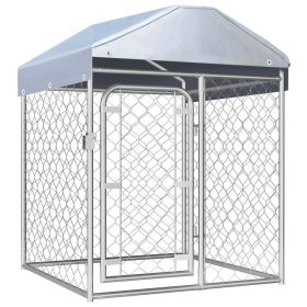 Outdoor Dog Kennel with Roof 39.4"x39.4"x49.2"