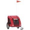 Pet Bike Trailer Red Oxford Fabric and Iron