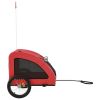 Pet Bike Trailer Red Oxford Fabric and Iron