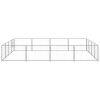 Dog Kennel Silver 172.2 ft¬≤ Steel