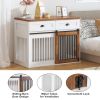 Heavy Duty Furniture style dog cage wooden dog cage double door dog cage side cabinet dog cage Dog crate (44 1/2"W *22 3/4"D *33 1/4"H)