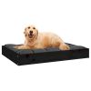 Dog Bed Black 28.1"x21.3"x3.5" Solid Wood Pine