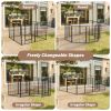 Dog Playpen Indoor Outdoor, 24" Height 8 Panels Fence with Anti-Rust Coating, Metal Heavy Portable Foldable Dog Pen for Large