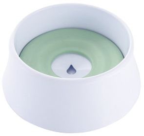 Pet Life 'Pud-Guard' Anti-Spill Floating Water and Food Bowl (Color: Green)