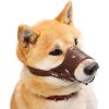 Dog Muzzle Leather, Comfort Secure Anti-Barking Muzzles For Small Medium Large Dogs, Breathable And Adjustable, Allows Drinking And Panting