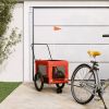 Pet Bike Trailer Orange and Black Oxford Fabric and Iron