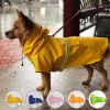 large and small dog raincoat cloak type reflective strip pet raincoat windproof rainproof dog hooded raincoat