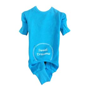 Blue Sweet Dreams Thermal Pajamas (size: medium)